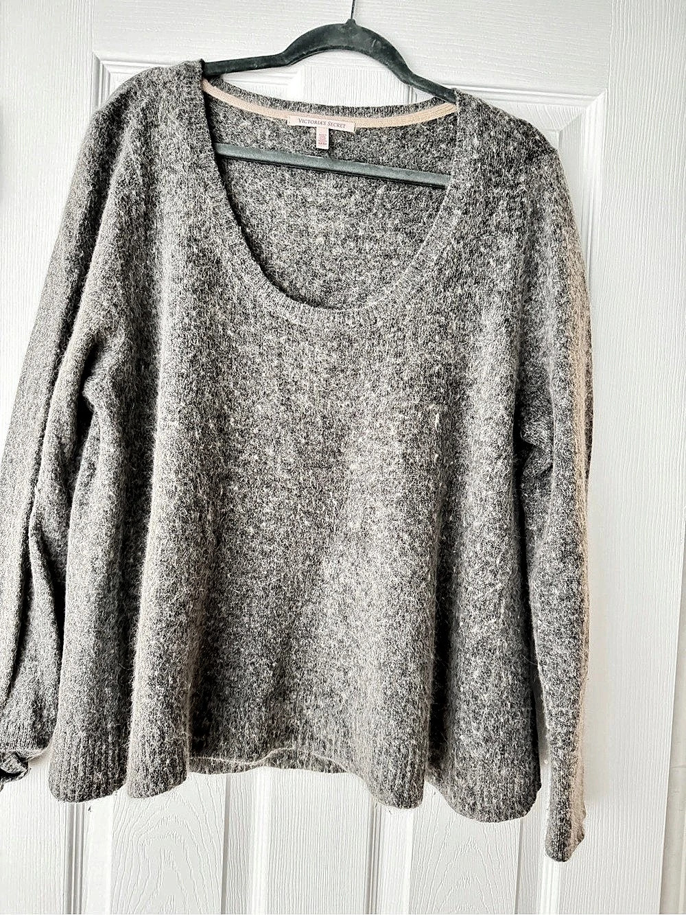 Victoria's Secret Gray Scoop Neck Sweater